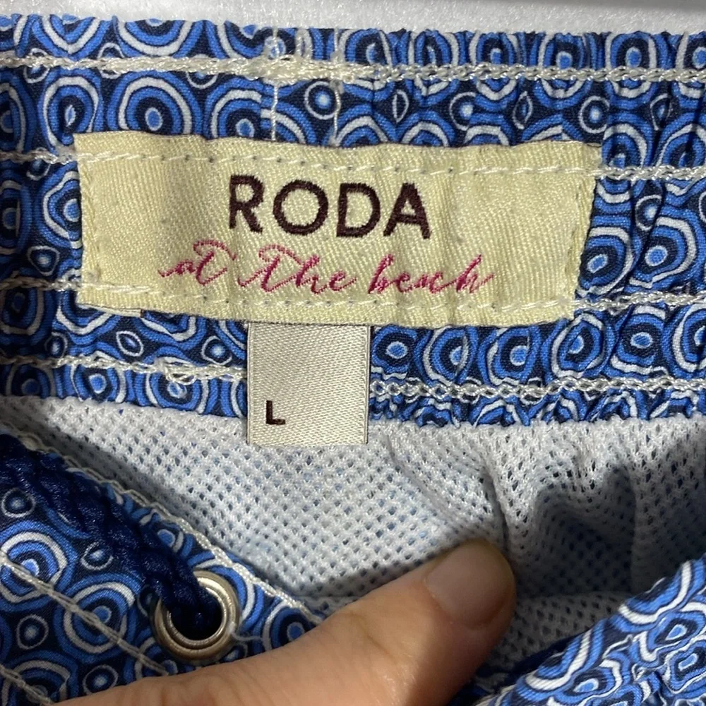 Luca RODA at The Beach (Italian Luxury Brand - Luca Roda) Blue patterned apparel